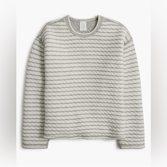 J. Crew Sweaters - NWT J. Crew Reversible Striped Mock Neck Sweater Gray Size Small